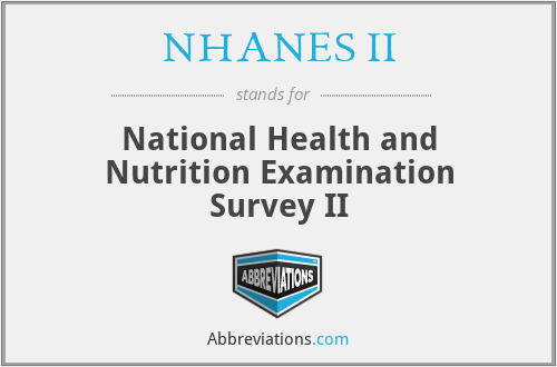 NHANES II - National Health and Nutrition Examination Survey II